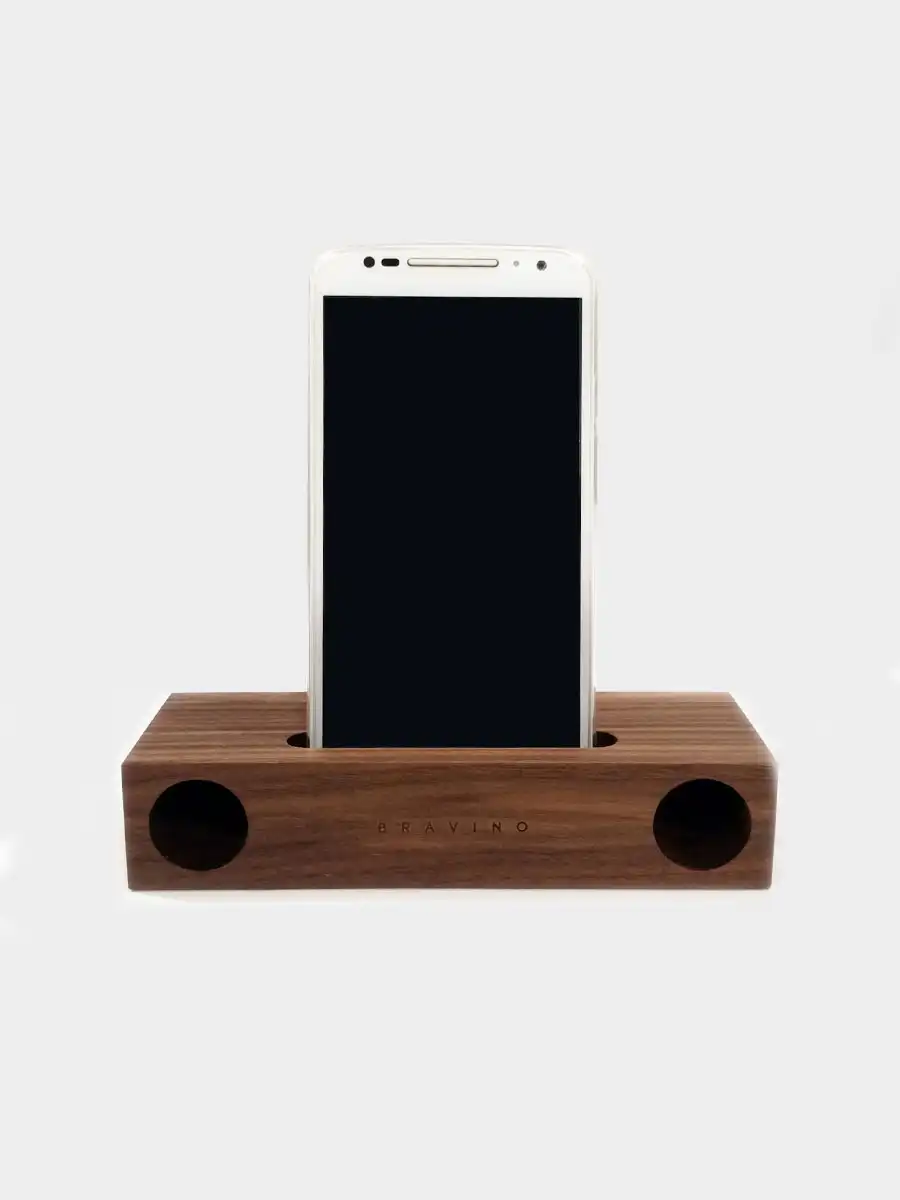 Natural Wood Acoustic Amplifier Walnut