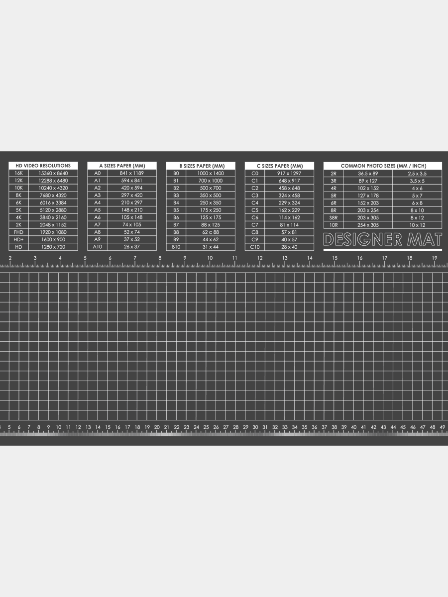 Designer Mat Standard Grey