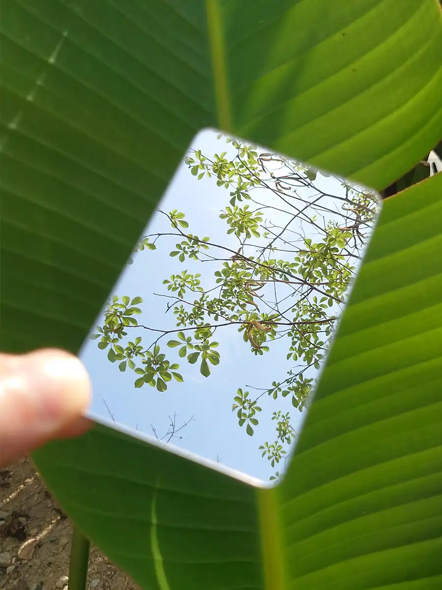 紅色圖案隨身鏡卡